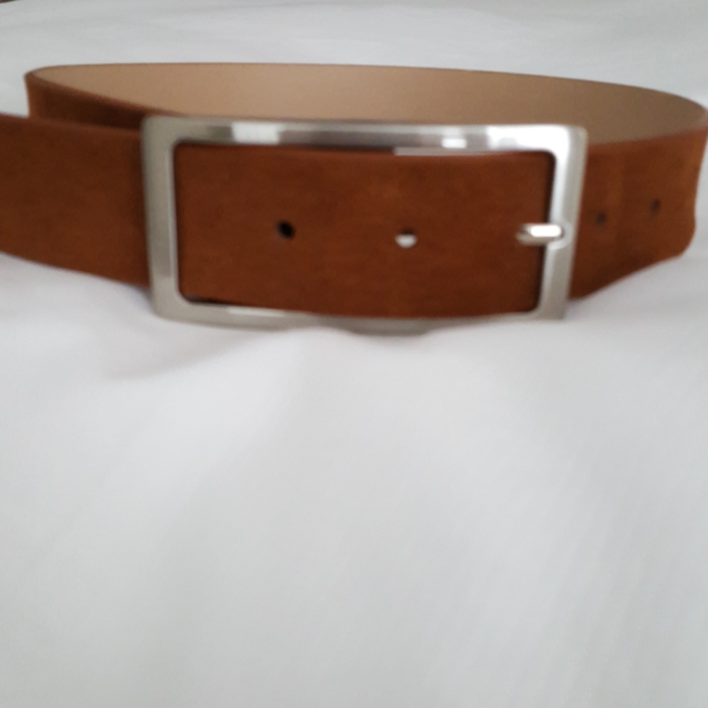 Brown leather belt